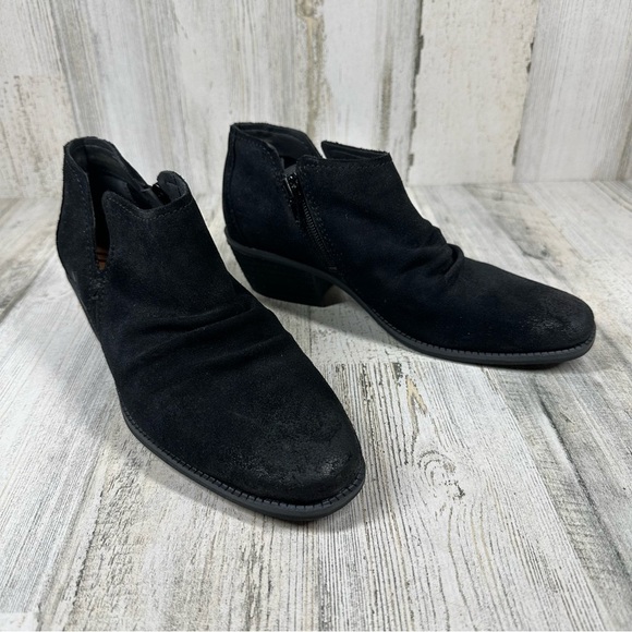 NEW Zodiac Hope Black Suede Leather Women's Ankle Boots #963 - Picture 7 of 14